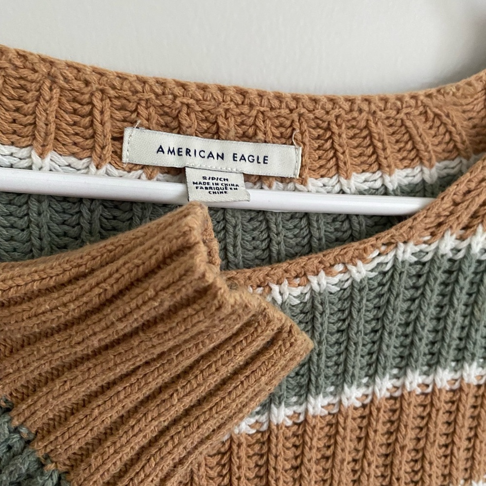 American Eagle Outfitters Women's Striped Cropped Sweater